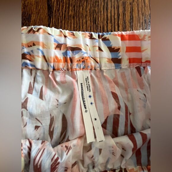 Anthropologie Midi Skirt Button Front Floral Preppy Vacay Boho Sz Medium - Picture 4 of 4